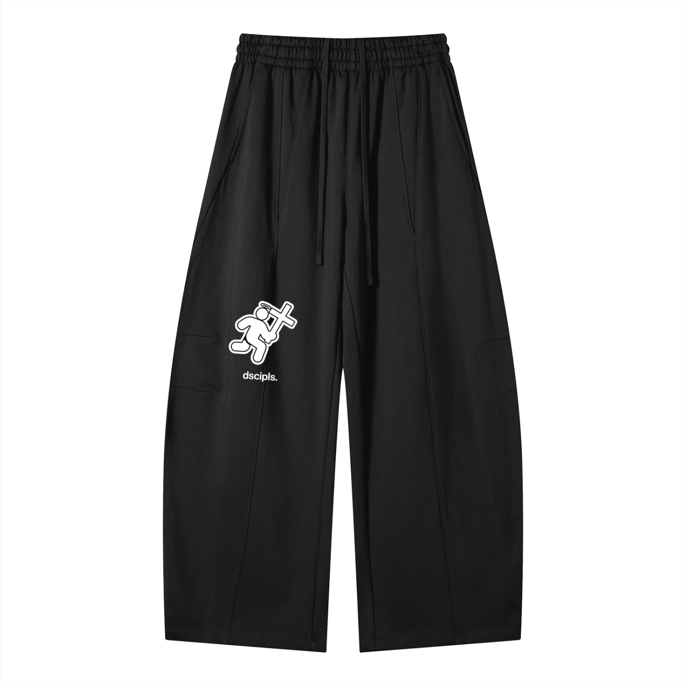 "dscipls." WIDE LEG SWEATPANTS